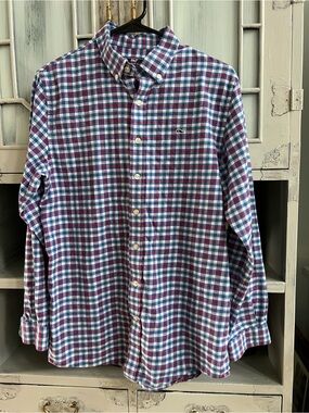 Vineyard Vines flannel Plaid Button-Down Shirt XL(18)